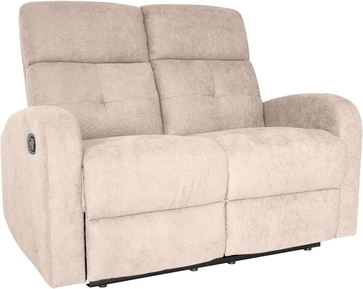 GARDENIA 2-Sitzer-Sofa, neigbar, Stoff, Taupe, 130x77 x H 104 cm Bild 1