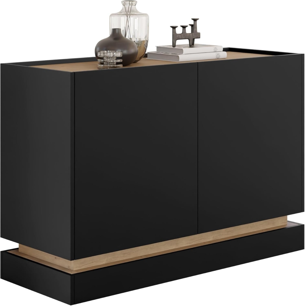 Kommode Zarpant K120 2D (Farbe: Schwarz / Eiche Cremona) Bild 1