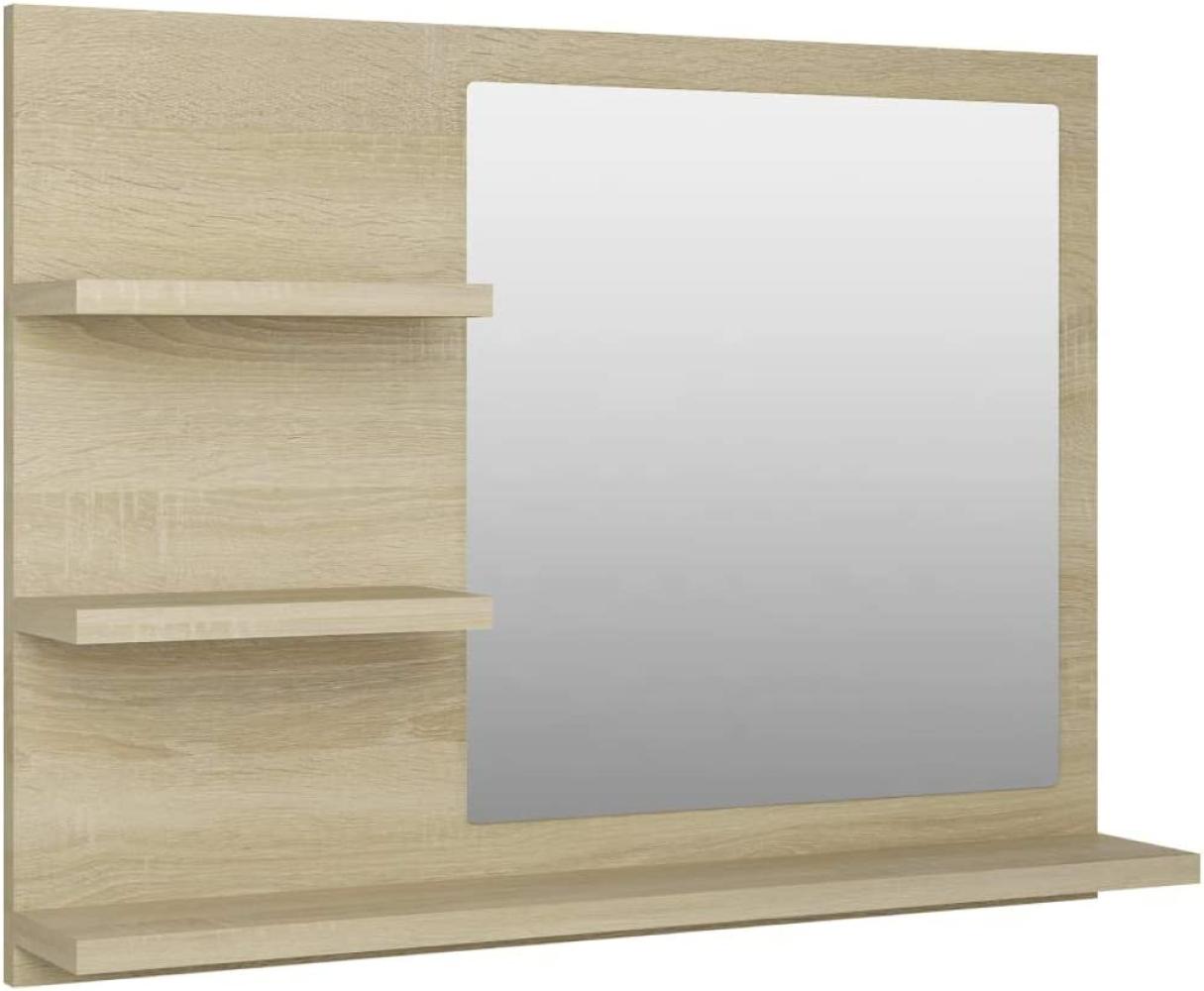 vidaXL Badspiegel Sonoma-Eiche 60x10,5x45 cm Holzwerkstoff 805009 Bild 1