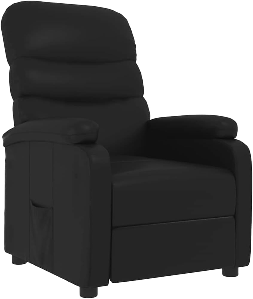 vidaXL Liegesessel Schwarz Kunstleder [289682] Bild 1