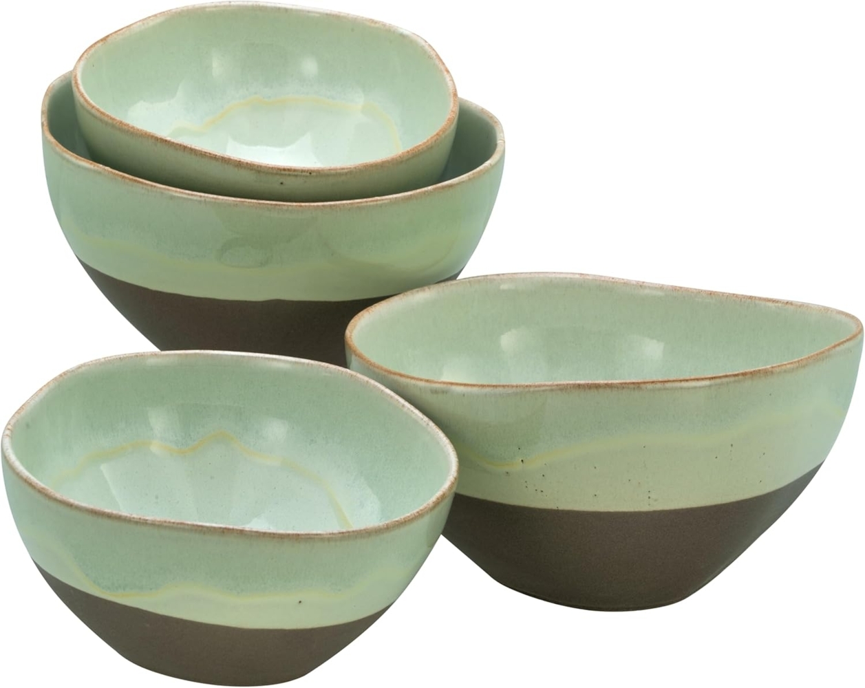 CreaTable, Serie Basalt Bowls, 19669, 4-teiliges Geschirrset Salbei Bild 1