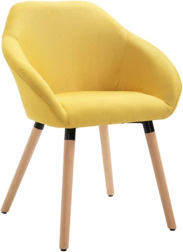 vidaXL Esszimmerstuhl Gelb Stoff [283436] Bild 1