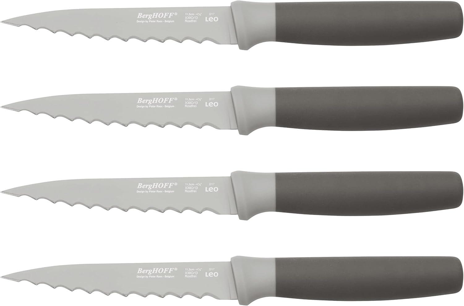 Berghoff 3950046 Messerset mit 4 Steakmessern, 11,5 cm, Grau Bild 1