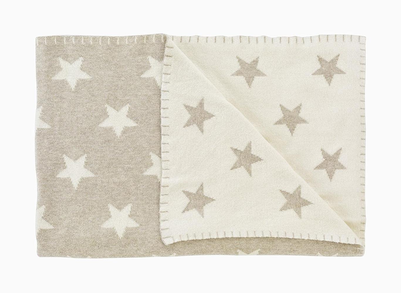 Schardt Baby Kuscheldecke Babydecke Big Star 95x120 cm, melange beige Bild 1