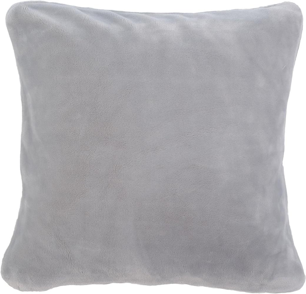 Gözze - Premium Cashmere-Feeling Kissenbezüge, 500 g/m², 50 x 50 cm - Silber Bild 1