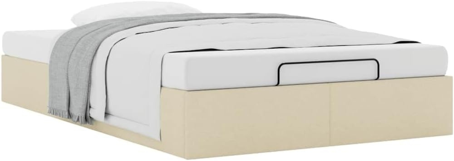 Ottoman-Bett ohne Matratze Creme 120x200 cm Stoff 3310873 Bild 1