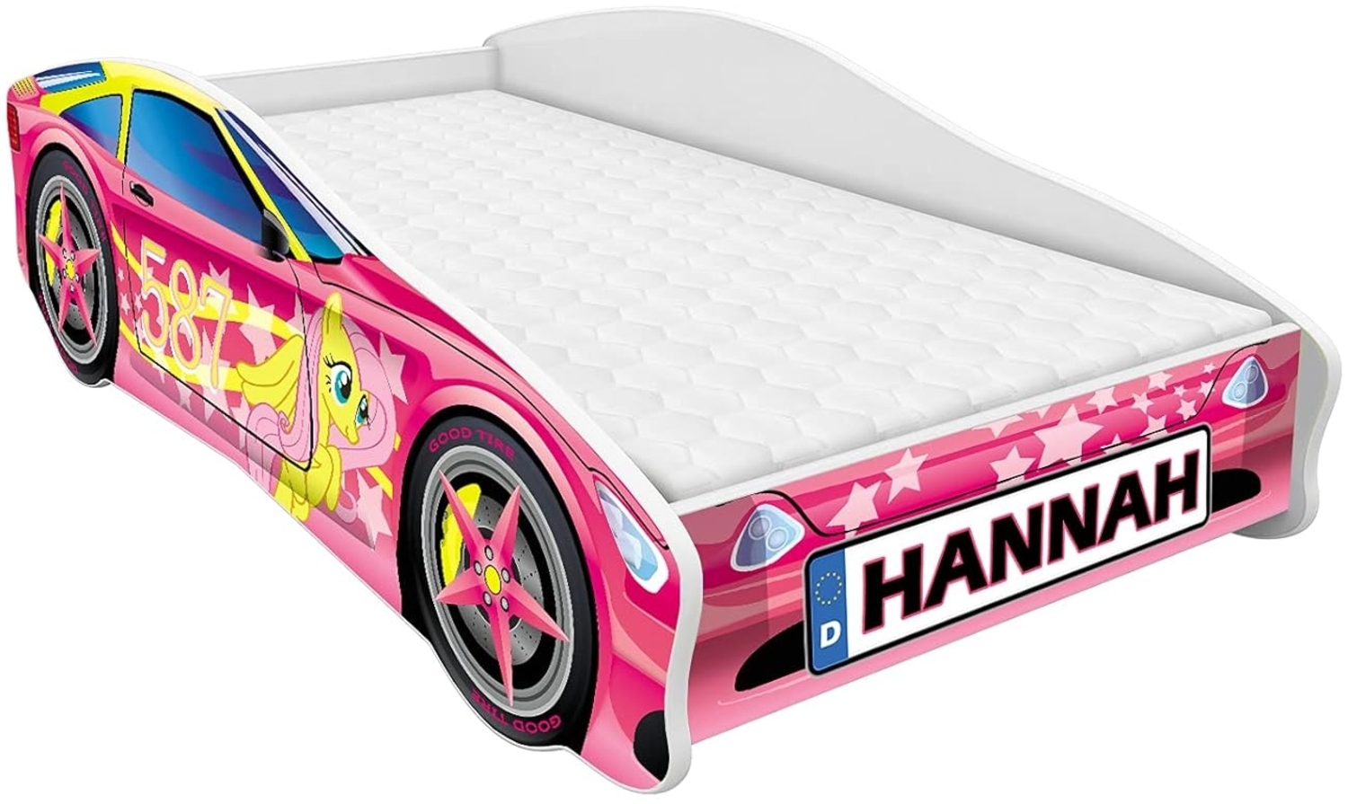 Kinderbett Autobett Auto Junior mit Lattenrost und Matratze 140x70 160x80 180x80 ACMA (160x80, 8 + Name) Bild 1