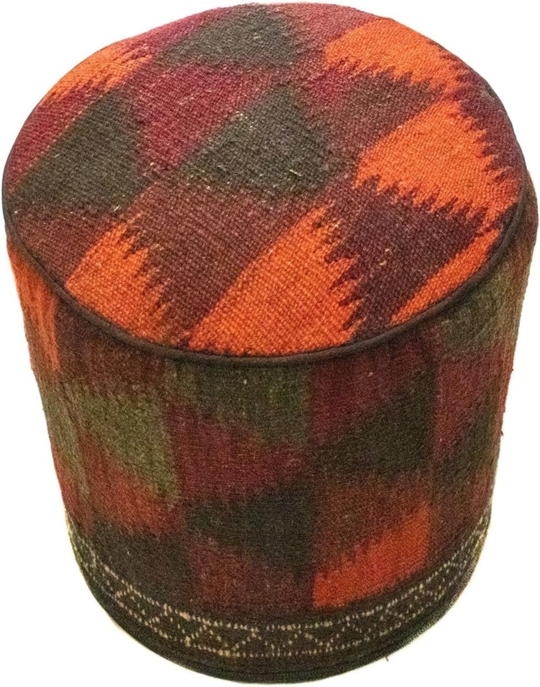 Sonderform,XS / 80 cm Ø Rund & kleiner,Mehrfarbig,Patchwork,Schurwolle,Afghanistan Bild 1