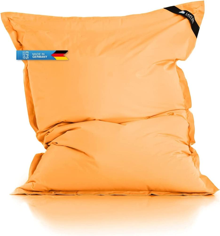 LAZY BAG Original Indoor & Outdoor Sitzsack XXL 400L Riesensitzsack Sitzkissen Sessel für Kinder & Erwachsene 180x140cm (Orange) Bild 1