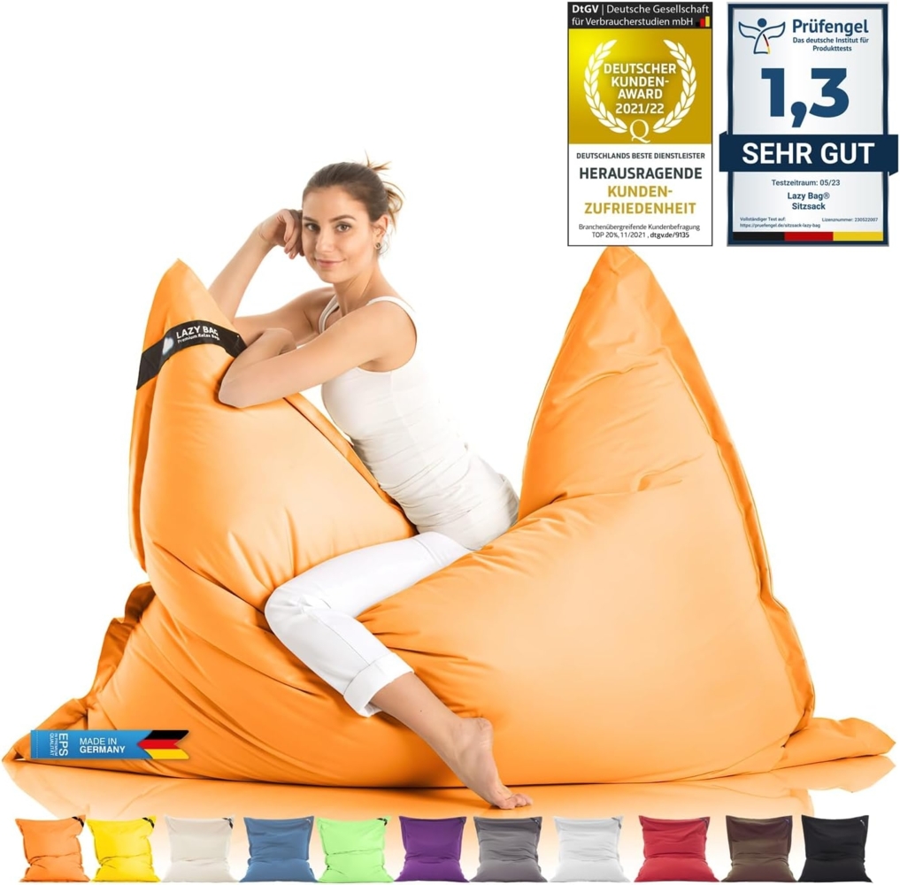 LAZY BAG Sitzsack für Indoor & Outdoor, Orange, Nylon, 400 l Bild 1