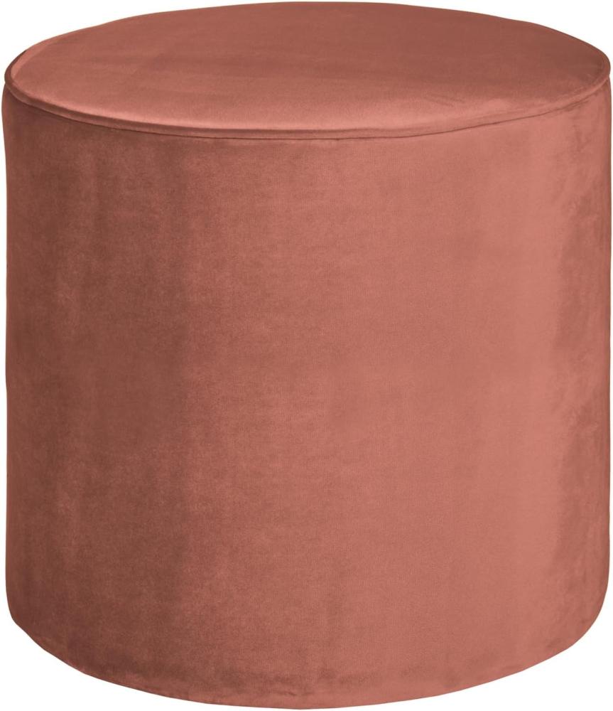 Hocker Sara Samt, Ø 46cm Rosa Bild 1