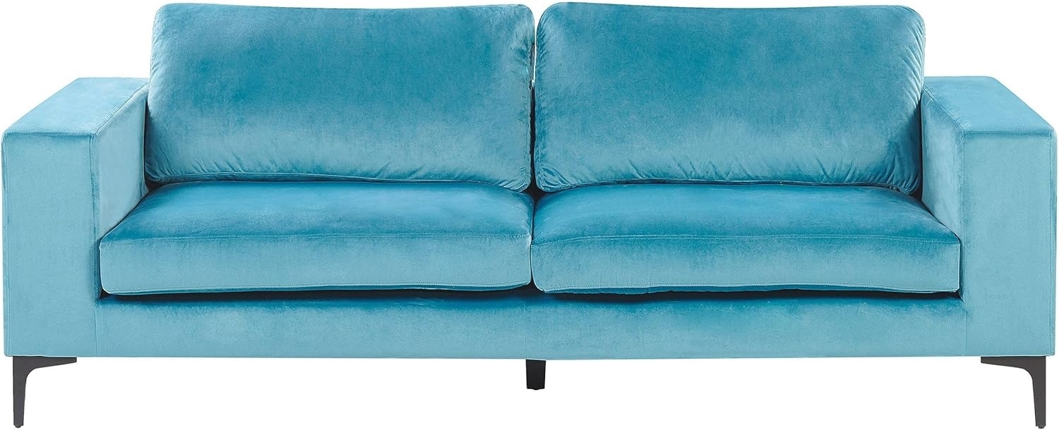 3-Sitzer Sofa Samtstoff hellblau VADSTENA Bild 1