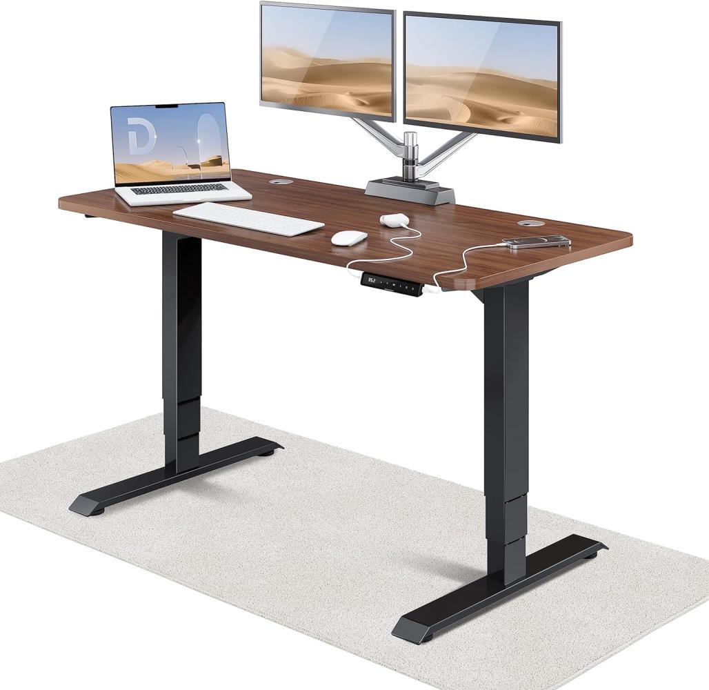 Höhenverstellbarer Schreibtisch (140 x 70 cm) - Schreibtisch Höhenverstellbar Elektrisch mit Flüsterleisem Dual-Motor & Touchscreen - Hohe Tragfähigkeit - Stehtisch von Desktronic Bild 1