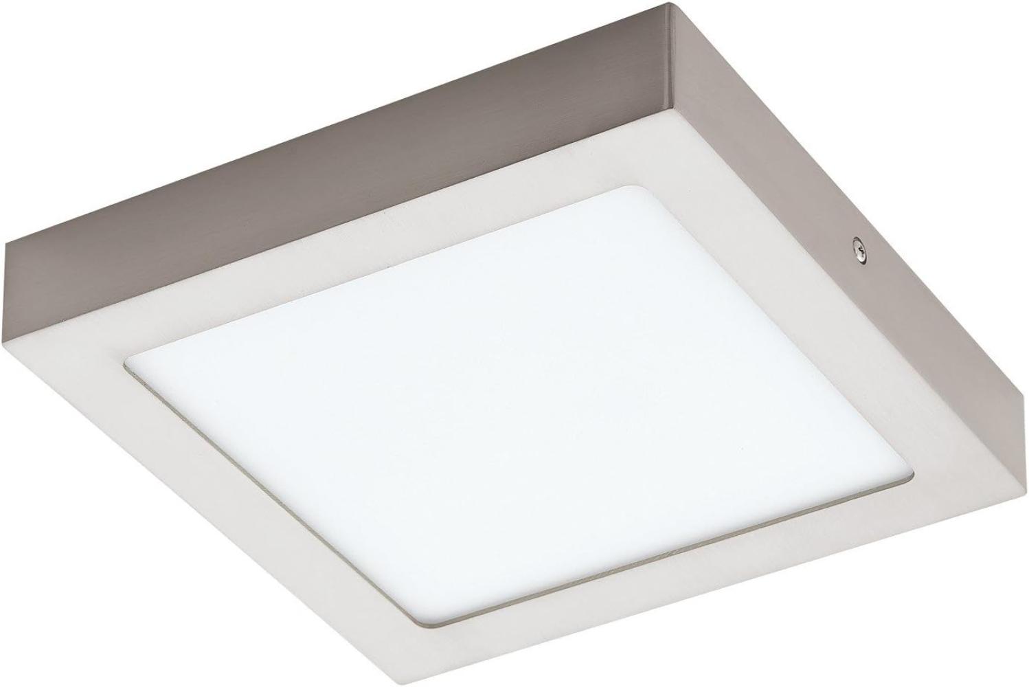 Eglo 94526 Eglo FUEVA 1 LED Deckenleuchte Aufbau nickel-matt, max. 16,47W L:22,5cm B:22,5cm H:3,5cm 3000K Bild 1