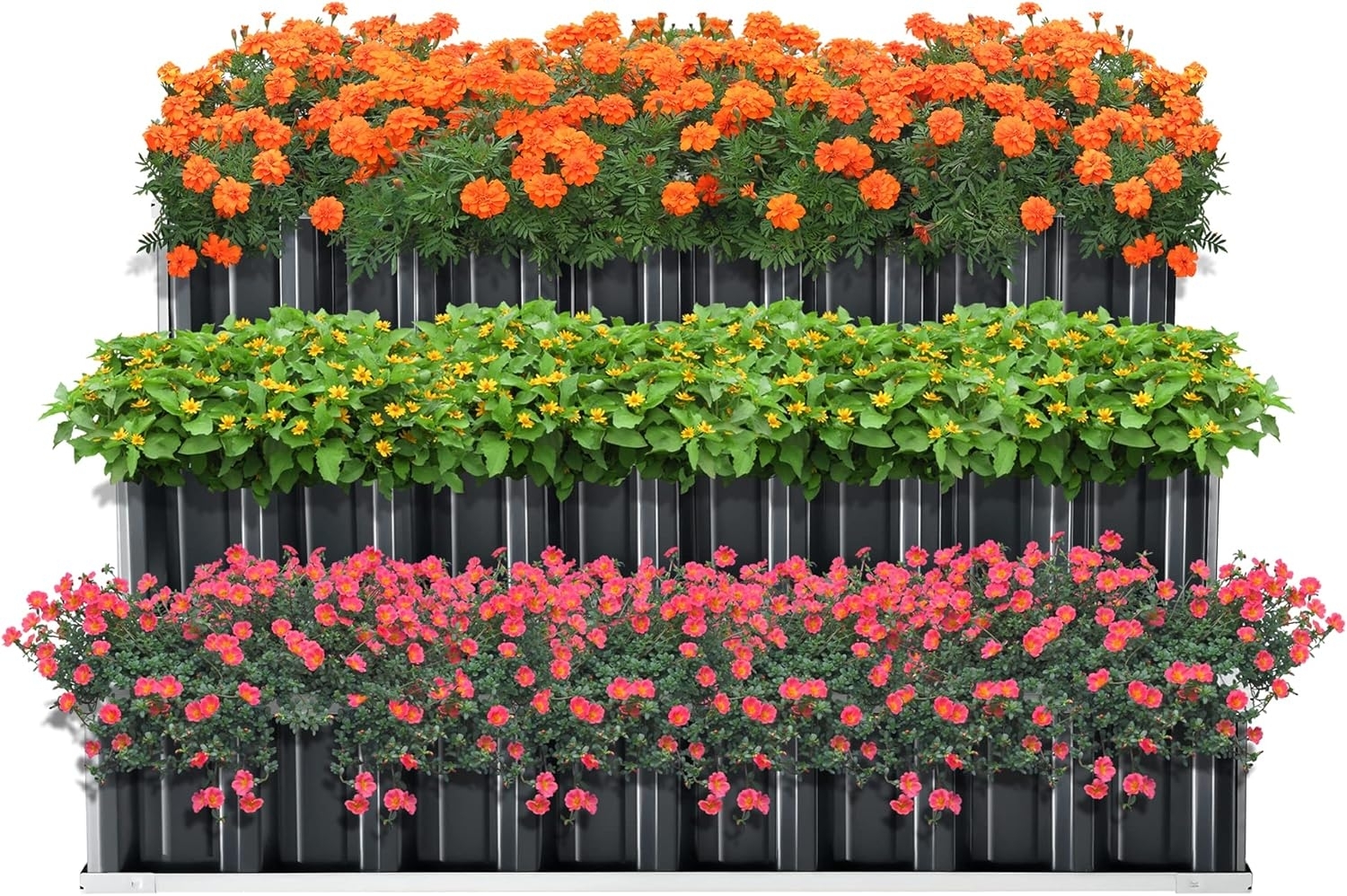 Pflanzbeet Renswoude 118x118x60cm 3-stufig [en. casa] Bild 1