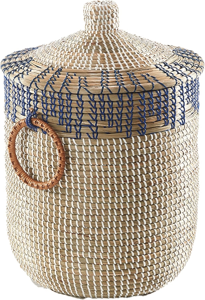 Kobolo Aufbewahrungskorb Korb BOREA aus Seegras inkl. Deckel und Griffen (Stück, 1 St, Stück), Korb mit Deckel Bild 1