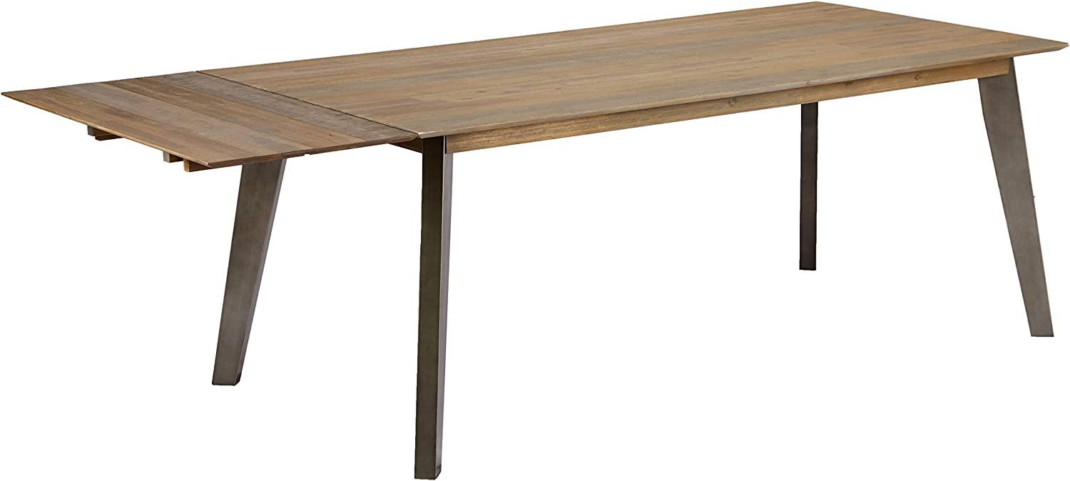 Furnhouse Ibbe Design Ansteckplatte Tischplatte für Malaga Ausziehbar Esstisch Natur Massiv Braun Lackiert Akazie Holz Esszimmer Tisch, L50xB100xH8 cm Bild 1