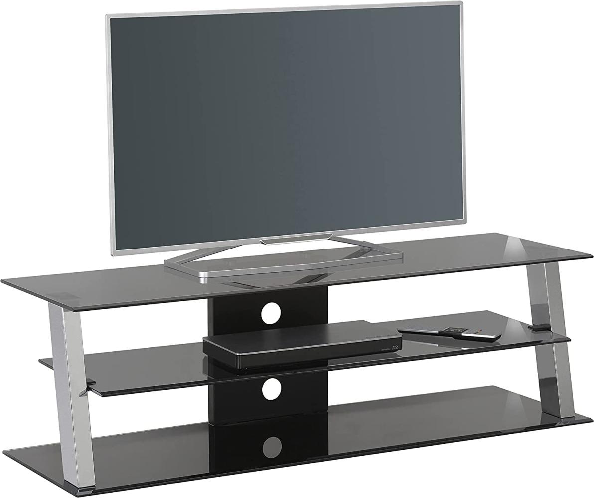 Maja TV- und HiFi-Rack Metall Chrom Rauchglas 130 x 39 x 41 cm Bild 1