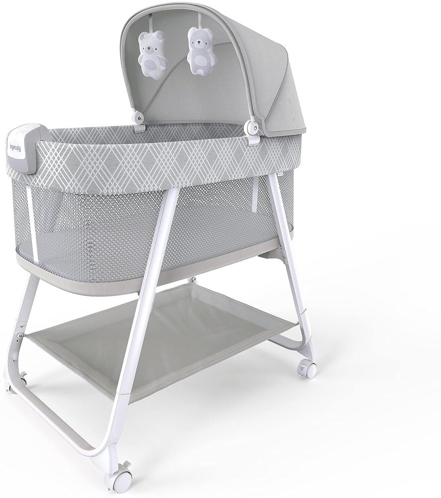 Ingenuity, Lullanight Babybett Gem, Stubenwagen mit 4 Rädern und luftdurchlässigen Seiten, grau, 9. 51 kg Bild 1