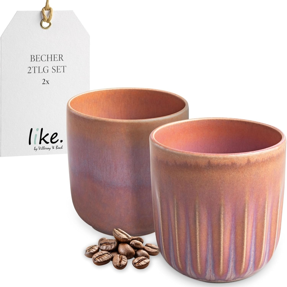 like. by Villeroy & Boch Perlemor Coral Becher Set 2-teilig - DS Bild 1