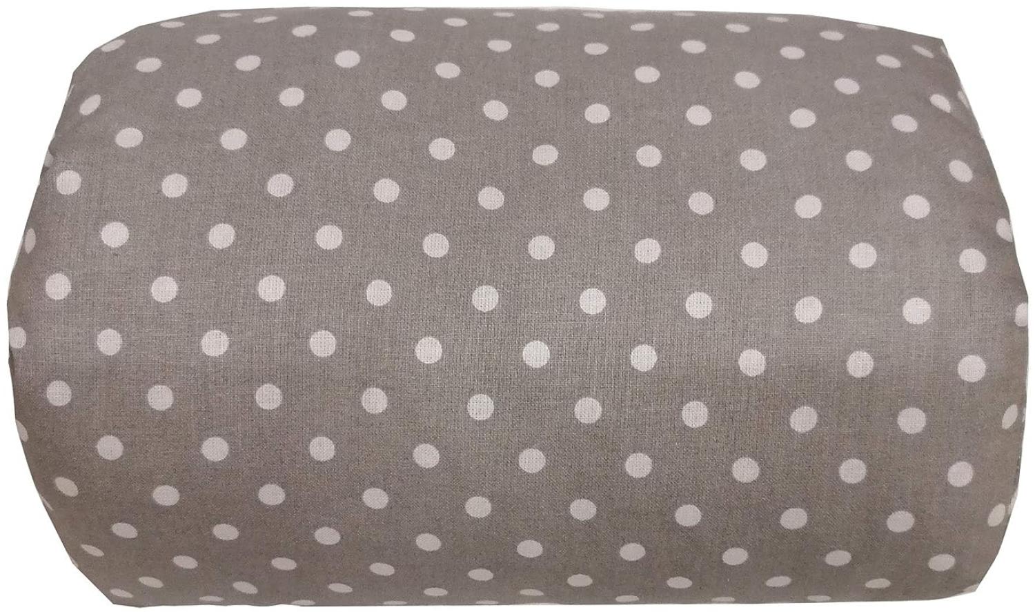 EMI&SAM Stillkissen Reisekissen für ARM Stillmuff kleines Armpolster Baumwolle Mini Still Muff Stillen Armkissen (16. Grau - Dots) Bild 1