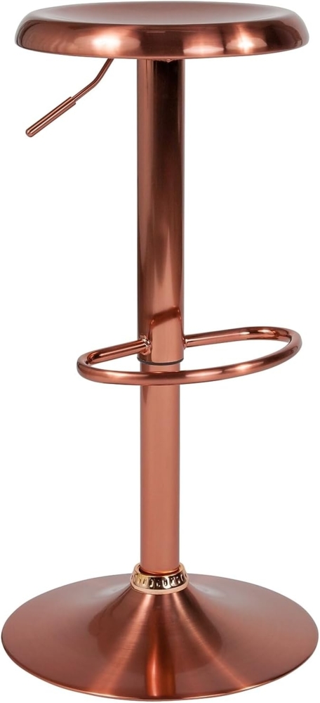 Flash Furniture Madrid Series Barhocker, höhenverstellbar, Retro-Stil, Rotgold-Finish Bild 1