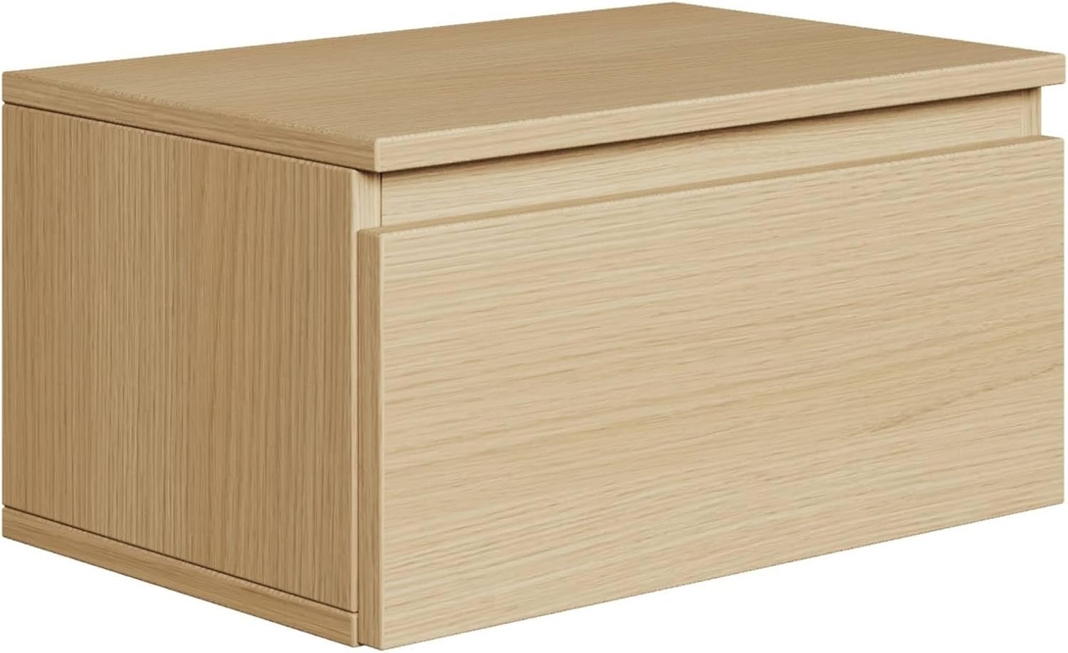 Selsey Nachttisch 49 cm Breite Hängend Nachttisch in Eichenholzoptik Modernes Design Ideal für Minimalistische Einrichtungen Praktisches Fach Leicht Reinigbar Bild 1