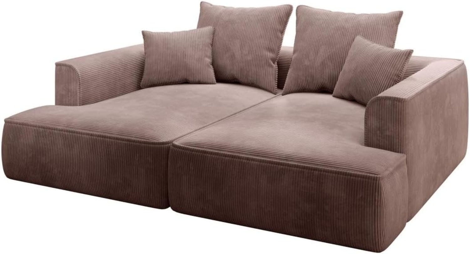 Vente-unique - Sofa 3-Sitzer - tiefe Komfortsitzfläche - Cord - Rosa - PINETA Bild 1