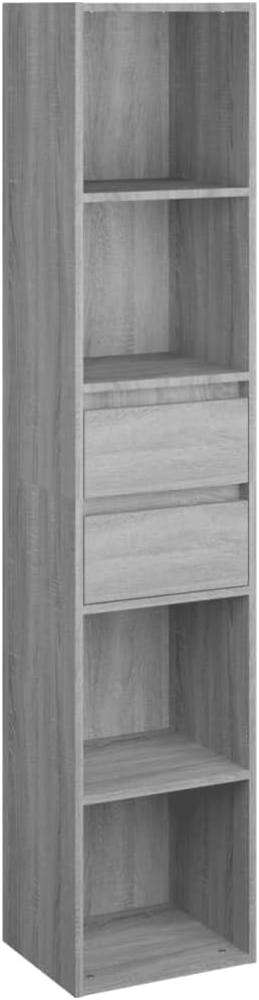 vidaXL Bücherregal Grau Sonoma 36 x 30 x 171 cm Holzwerkstoff Bild 1