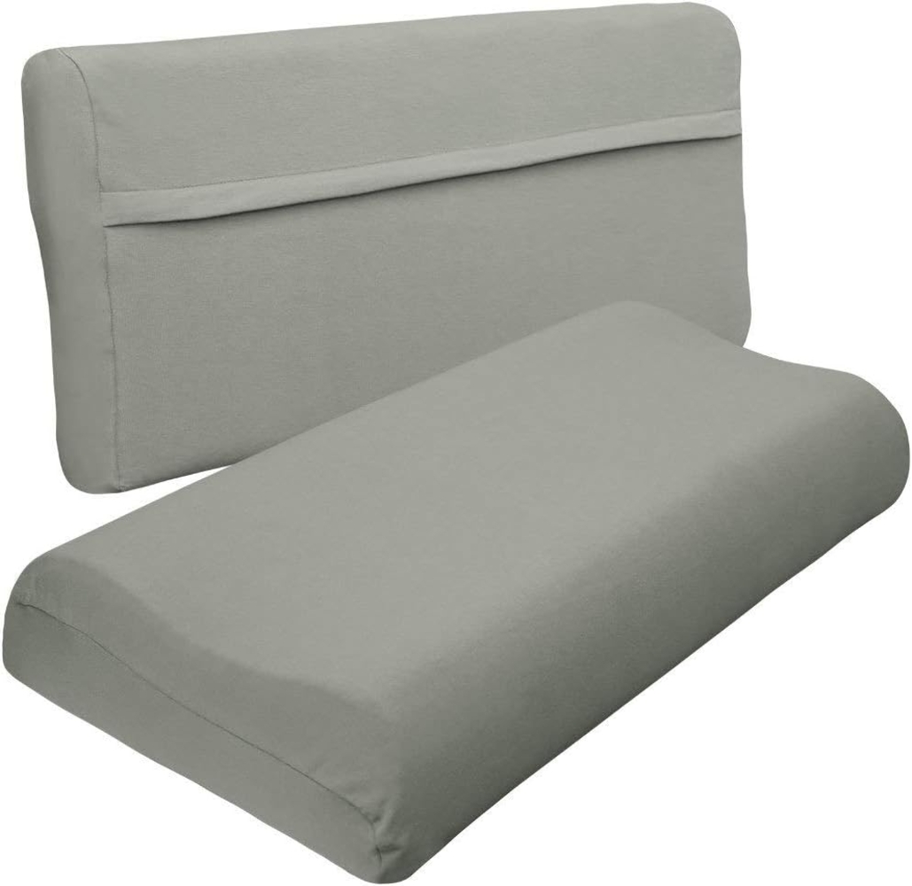 Traumschlaf Universal Bezug für Nackenstützkissen|L-XL, Höhe 11-14 cm| mittelblau Bild 1