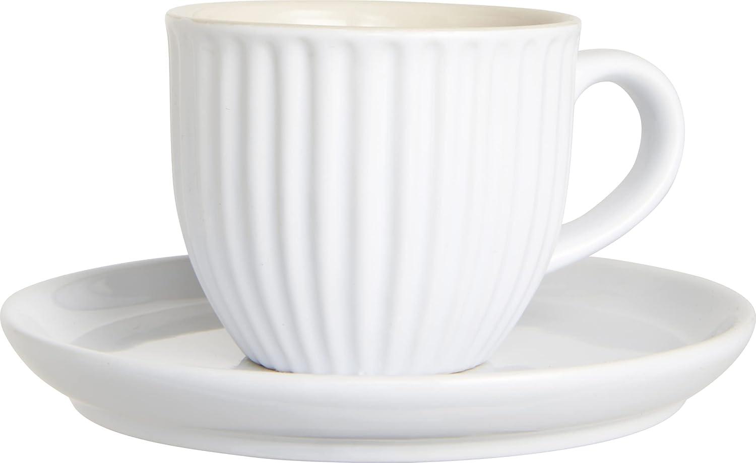 Laursen - Kleine Kaffeetasse 135ml Mynte Weiß 2037-11 Espressotasse Unterteller Bild 1