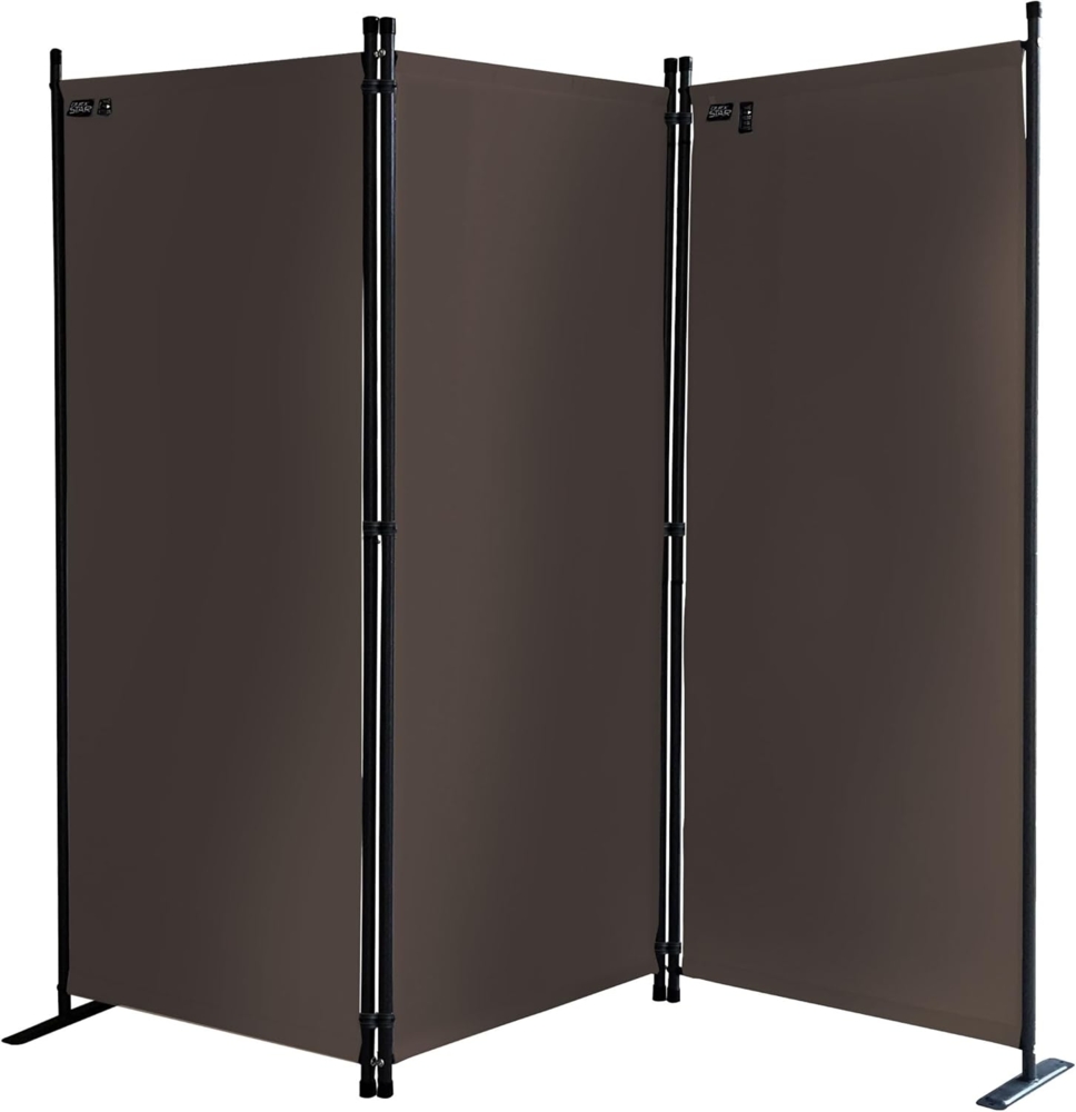 Quick Star Paravent Paravent 3tlg. 170x165cm Taupe Bild 1