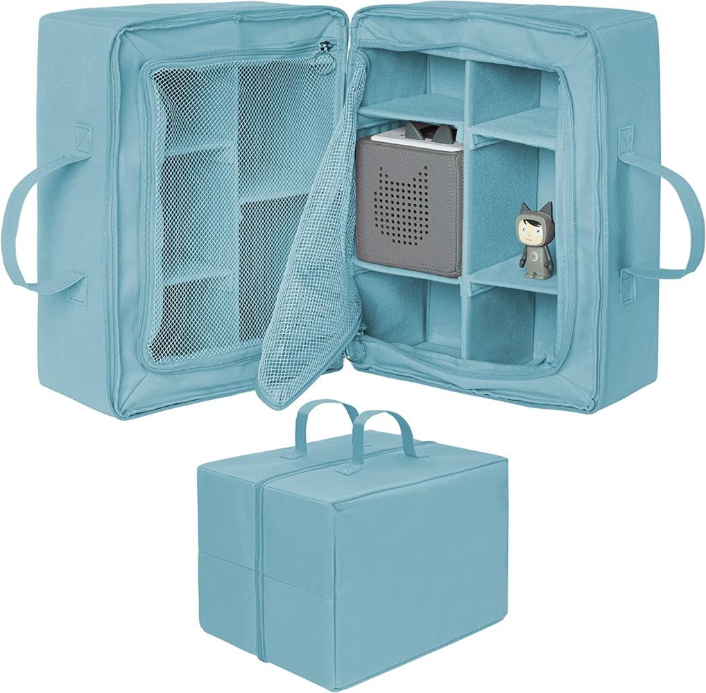 ONVAYA® Aufbewahrungsbox | hellblau | vielseitiger Multifunktions-Organizer | Organizer-Box für Kleidung, Schuhe, Kinderzimmer oder Badezimmer | Aufbewahrungstasche aus Stoff | Geeignet als Kofferorganizer | faltbar & stapelbar Bild 1