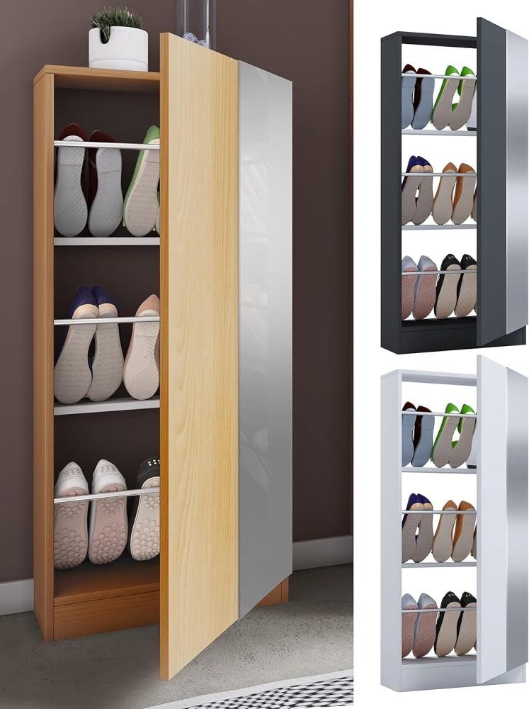 VCM Schuhschrank Holz Schuhschrank Schuhkommode Fulisa L Spiegel (1-St) Bild 1