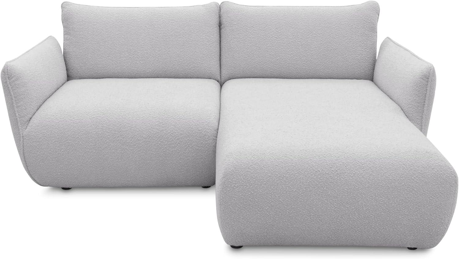 DOMO. collection Ecksofa 800 022, kleines Modulsofa in L-Form mit Taschenfederkern und attraktiver Biese-Naht, Sofa, Polsterecke, Eckcouch 194 x 168 x 79 cm (BxTxH), hellgrau Bild 1