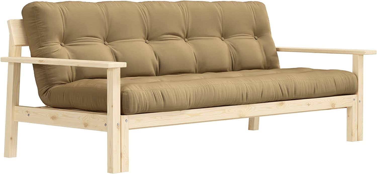 Schlafsofa UNWIND - Matratze Wheat Beige / Gestell Natur - Karup Design Bild 1