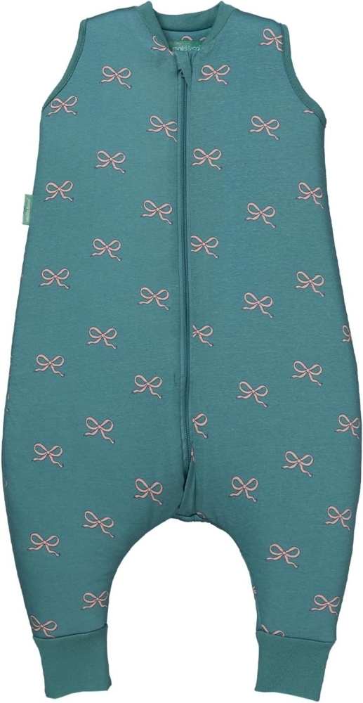 molis&co - Baby Schlafsack mit Füßen 2.5 TOG - Ganzjahres Schlafsack - Babyschlafsack mit Beinen - 100% Baumwolle (Oeko-TEX 100), Winterschlafsack Premium Qualität - Bows (70 cm) Bild 1