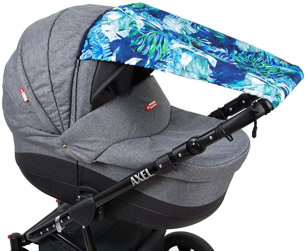 BABYLUX Spannbettlaken für Kinderwagen Spannbetttuch Bettlaken 5. Minky - Grau Bild 1