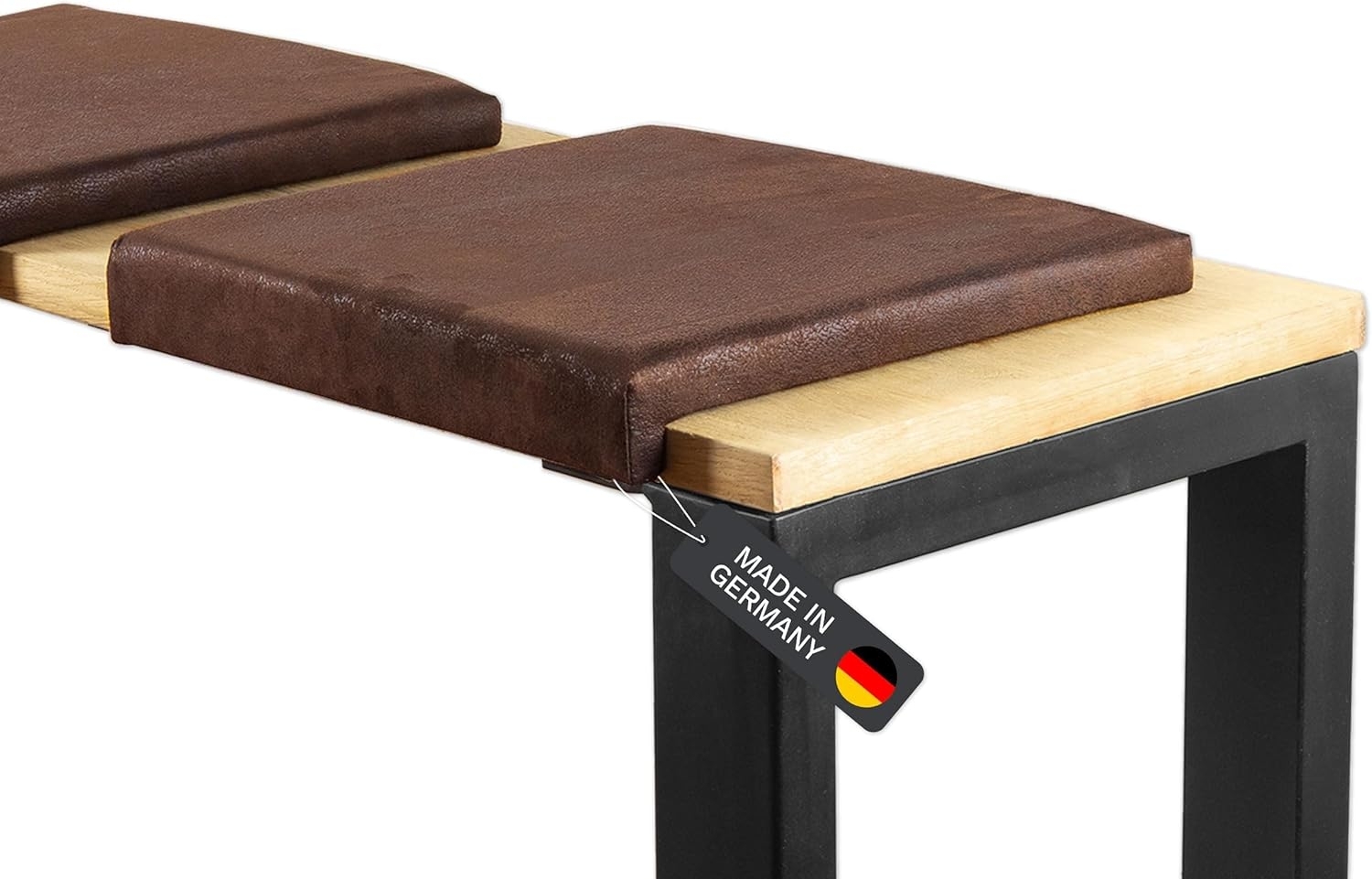 Lycce Bankauflage Klemmkissen, Sitzkissen mit 1 Leiste Wildlederoptik - made in Germany, (1 St), Farbe:schwarz oder braun, edle Optik Bild 1