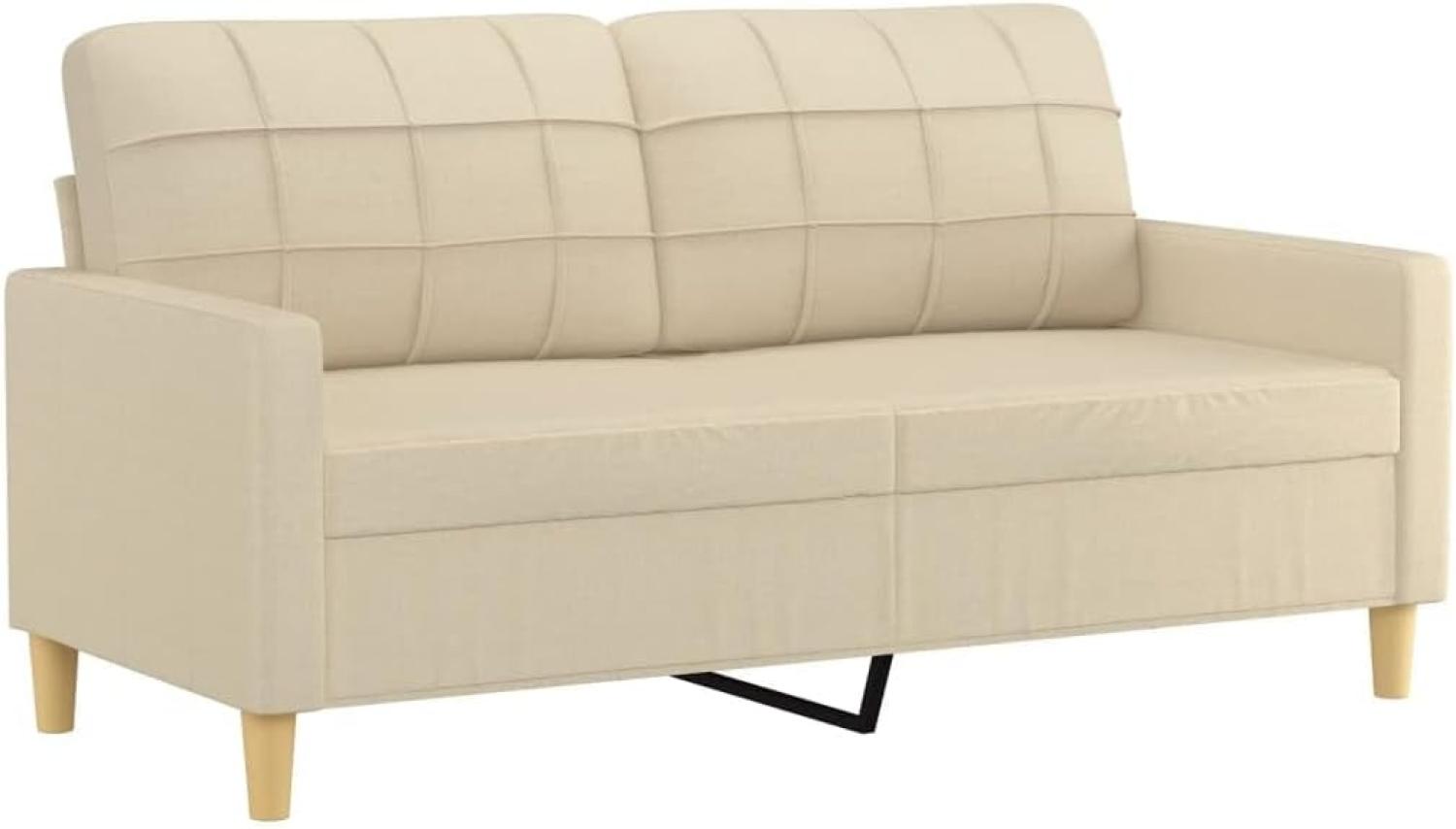 vidaXL 2-Sitzer-Sofa Creme 140 cm Stoff 359093 Bild 1