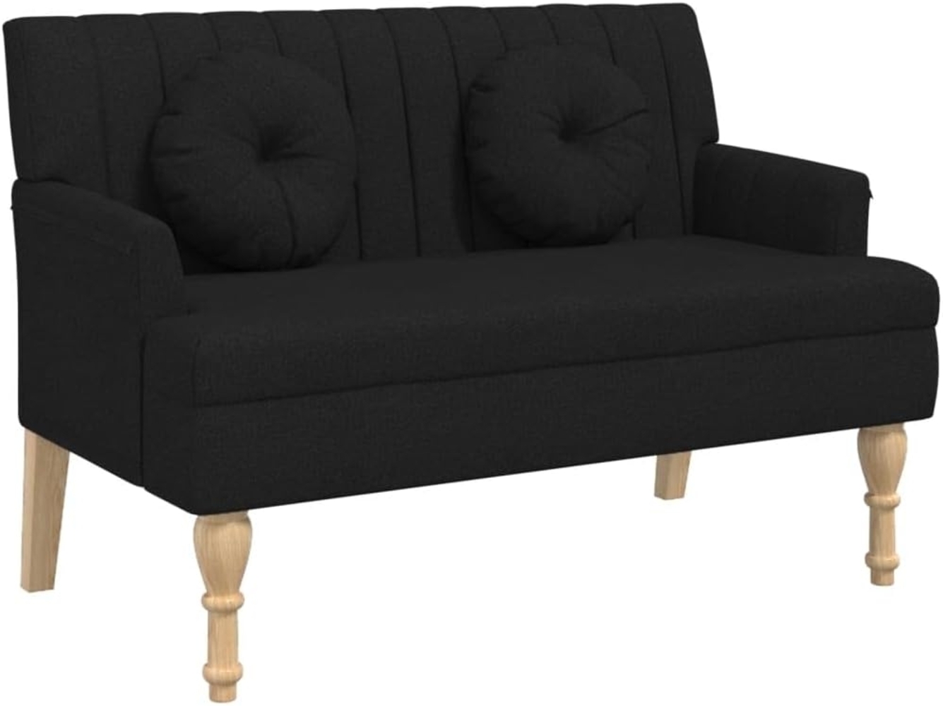 vidaXL Sitzbank mit Kissen Schwarz 113x64,5x75,5 cm Stoff 372132 Bild 1