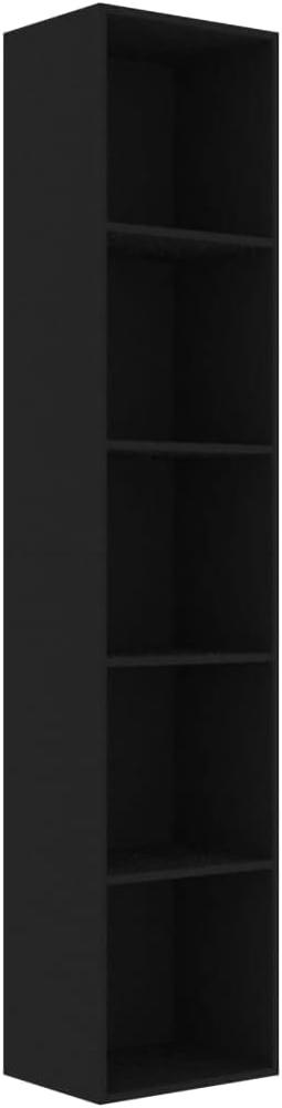 vidaXL Bücherregal Schwarz 40x30x189 cm Holzwerkstoff 800955 Bild 1