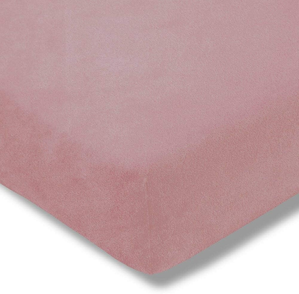Estella Samt Velours Spannbetttuch 180x200 - 200x200 cm flieder (620) Bild 1