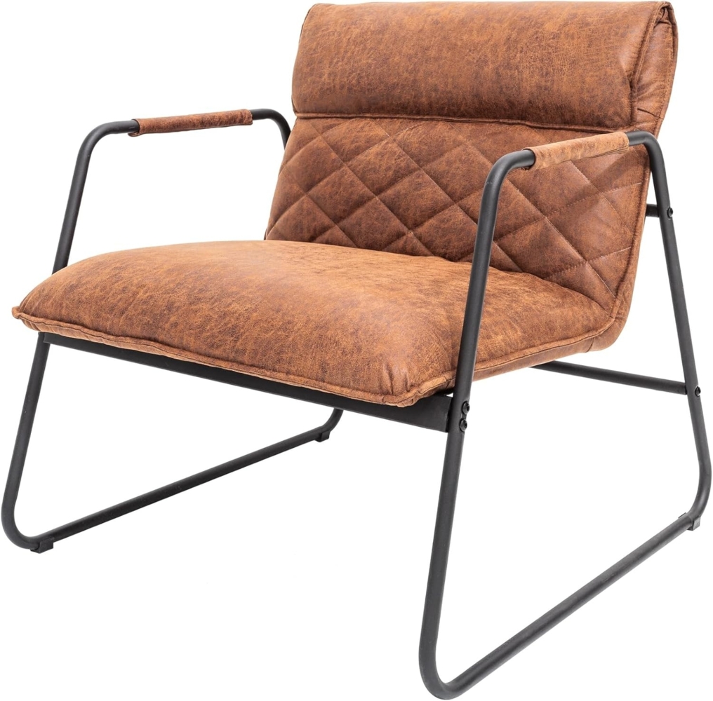 riess-ambiente Sessel MUSTANG LOUNGER antik hellbraun, Loungesessel · Wohnzimmer · Retro Bild 1