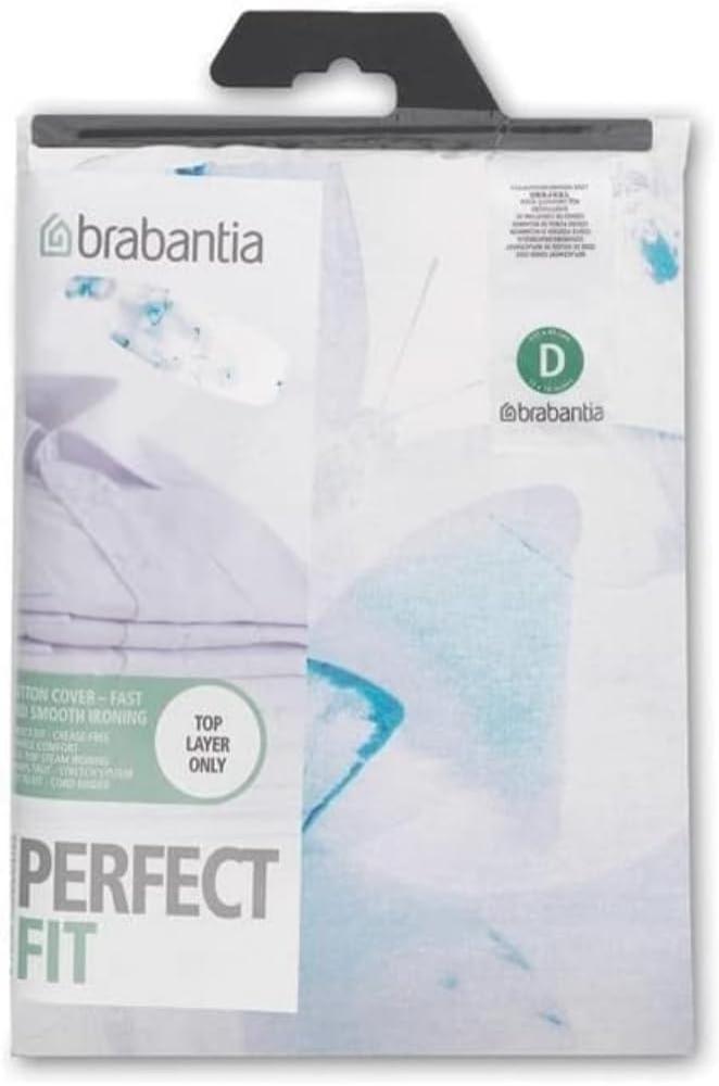 Brabantia Bügelbrett Baumwollbezug, mit 2mm Schaumstoff, Bügeltischbezug, Mixed Pack Nature, Barley, Botanical, Leaf Clover, Butterfly, Lavender / Ivory, 111648 Bild 1