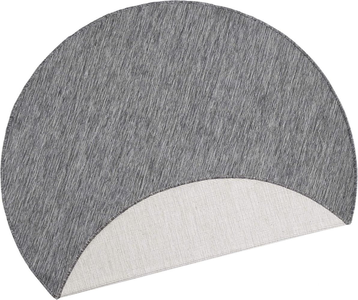 In- & Outdoor Wendeteppich Uni Miami - grau - 200 cm Durchmesser Bild 1