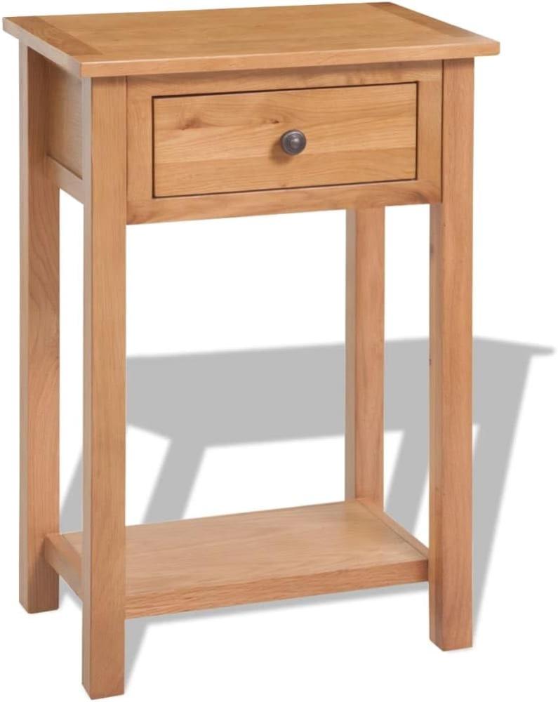 vidaXL Konsolentisch 50x32x75 cm Massivholz Eiche 243932 Bild 1