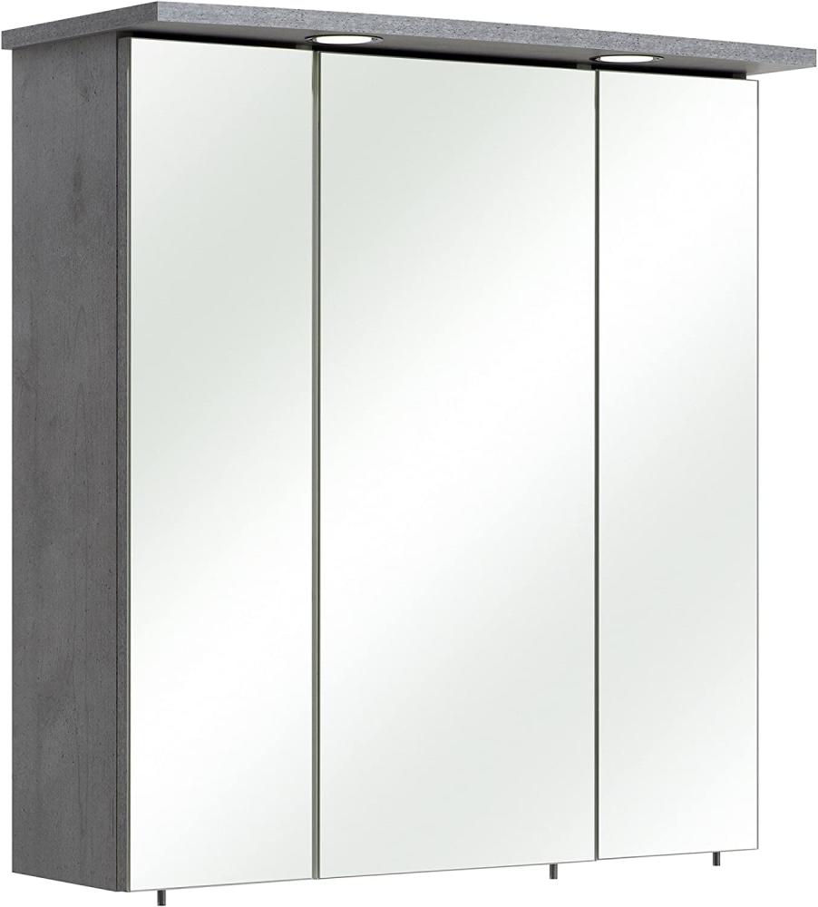 Pelipal Quickset 913 Spiegelschrank Bacoli I, Holzdekor, Betonoptik, 20,0 x 65,0 x 72,0 cm Bild 1