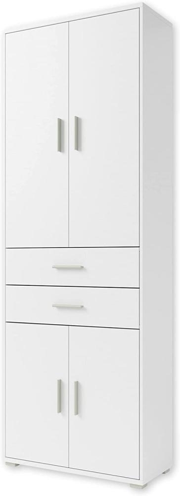 OFFICE LINE Aktenschrank in Weiß - Hoher Büroschrank mit 4 Türen - Modernes Büromöbel Komplettset - 79 x 220 x 35 cm (B/H/T) Bild 1