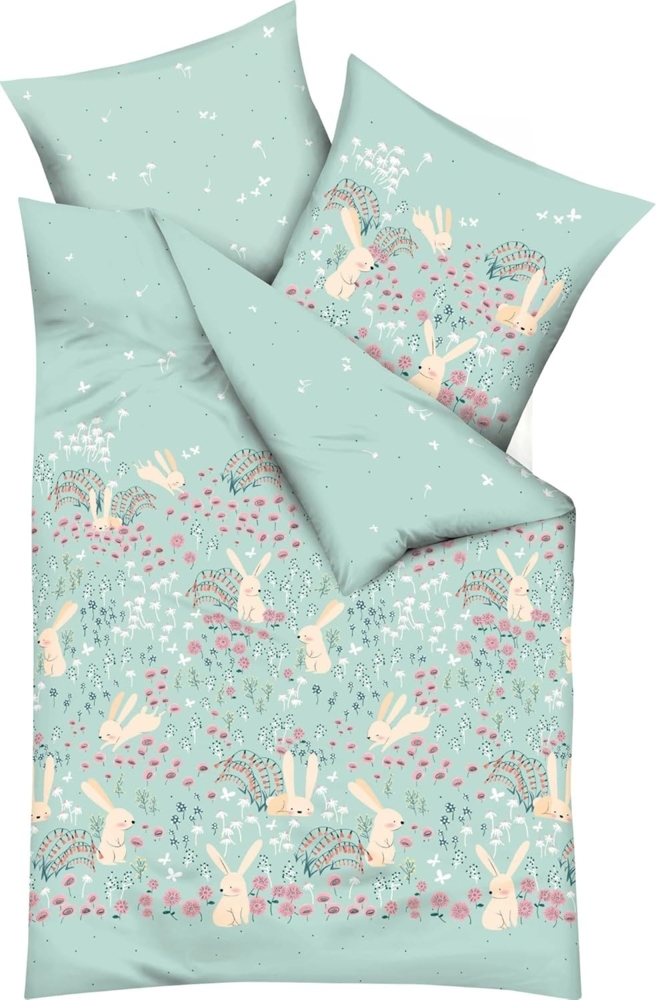 Kaeppel Kinderbettwäsche Bunnys, Renforcé, 2 teilig, Mit Hasen Bild 1
